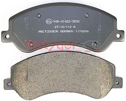 METZGER 1170290 Bremsbelagsatz, Scheibenbremse